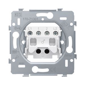 Sokkel 2polige schakelaar/controlesch.16AX/250Vac schroef