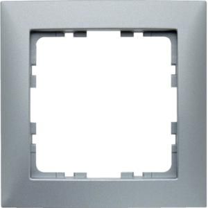 Afdekraam 1-v berker S.1 aluminium mat