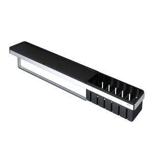 Planchet met h.houder+d.mand 630mm zwart/chroom FRAME BLACK chroom