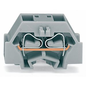 4-draads klem z. knop met klikvoetje li.grijs 260-343 VVE=50