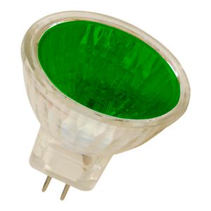 Laagvolt halogeenreflectorlamp MR11 GU4 12V 35W 30D groen