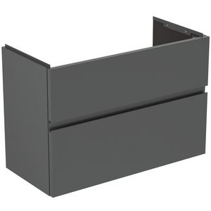 Wastafelmeubel 800x375x550mm matt anthracite 2 laden Finesse