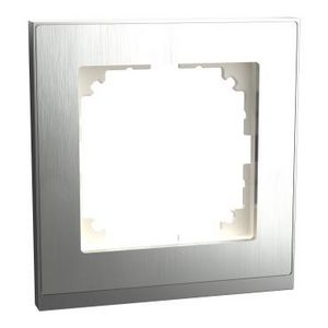 Afdekraam M-Pure Decor 1-voudig Metaal Edelstaal/A Systeem M