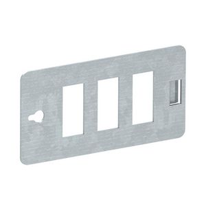 Support plate Snap-In 3 connectors Staal