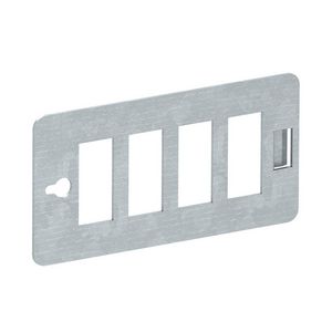 Support plate Snap-In 4 connectors Staal