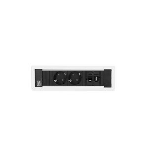 POWER FRAME 2x 230V RA 1x CAT6 1x USB3.0 0,2m GST o.g. wit
