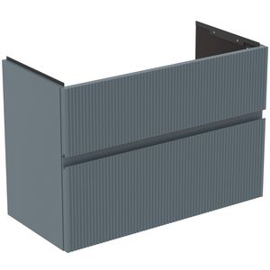 Wastafelmeubel 800x375x550mm matt ash blue 2 laden Finesse