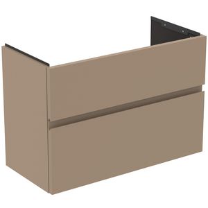 Wastafelmeubel 800x375x550mm mat greige 2 laden Finesse