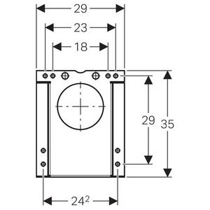 Versterkingsplaat voor Duofix element voor wand/WC