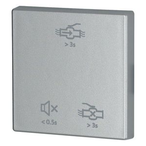 Schakelwip 1-voudig met Water Guard opdruk zilver mat