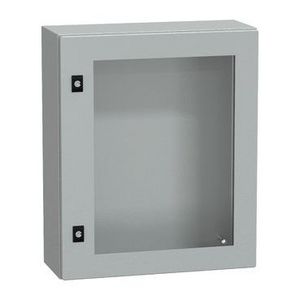 Deur 600x500x250mm IP66 / IK08 Transparant RAL70 Spacial CRN
