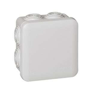 Lasdoos 80x80x45 7 tules grijs Plexo VVE=5