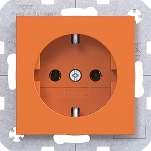 SCHUKO-wandcontactdoos steekkl. A.x/C.x oranje