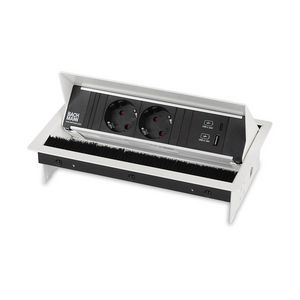 CONI 2x 230V RA 1x USB A/C chrgr 0,2m GST o.g. wit