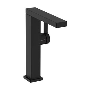 Tecturis E 1-hendel wastafelkraan 210 Fine CoolStart met draaibare uitloop en afvoerplug mat zwart