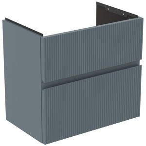 Wastafelmeubel 600x375x550mm matt ash blue 2 laden Finesse