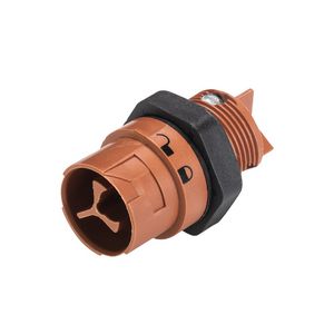 Schroef RST16I2 male chassis 2-polig Bruin VVE=100