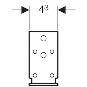 Duofix bevestgingsset staanderafstand 500mm staalverzinkt VVE=12.