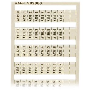 WSB-markeringskaart als kaart bedrukt wit 209-980 VVE=5