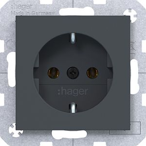 SCHUKO-wandcontactdoos steekkl. A.x/C.x antraciet