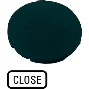 Indicatieplaatje vlak zwart "close" VVE=10