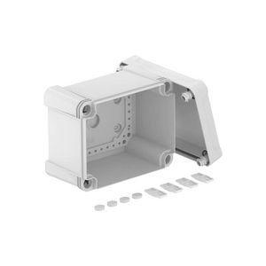 Lege behuizing 190x150x125 polycarb. li.grijs RAL 7035