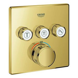Grohtherm SMARTCONTROL afbouwdeel thermostaat met 3x omstel vierkant Cool Sunrise