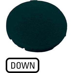 Indicatieplaatje vlak zwart "down"