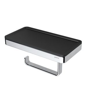 Planchet zwart met closetrolhouder+rand chr FRAME BLACK CHROME
