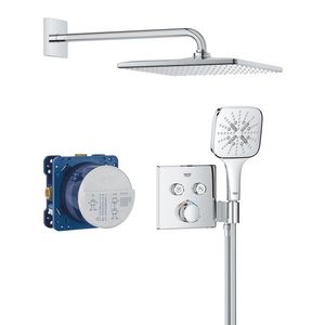 Grohtherm SmartControl Perfect inbouw shower set (2 knops) met Rainshower Mono 310 Cube vierkant (prof)