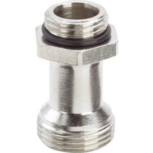 Aansluitkoppeling 1/2x3/4x45 messing/mat-vernikkelt