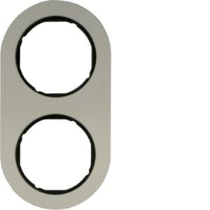 Afdekraam 2-v berker R.Classic aluminium/zwart