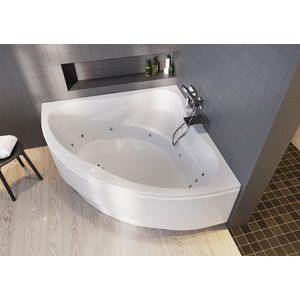 Whirlpool Neo Rihopool 140x140cm systeem FLOW links hoogglans wit