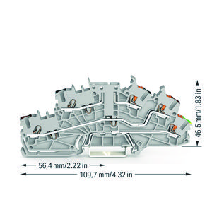 Etage installatieklem bedieningsopening + drukknop  2,5mm² 6543 VVE=50