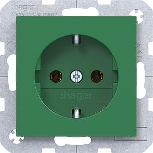 SCHUKO-wandcontactdoos steekkl. A.x/C.x groen glanzend