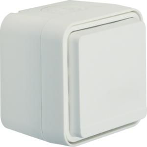 Wandcontactdoos 1-v KB met behuizing berker W.1 p.wit