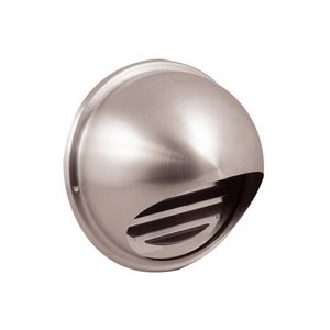 RVS316 buitenrooster bol model+fijnmazig gaas Ø100mm