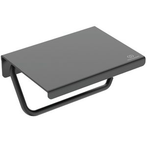 Closetrolhouder Alu+ met deksel Silk Black