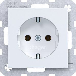 SCHUKO-wandcontactdoos steekkl. A.x/C.x lichtwit mat