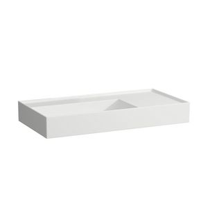 Wastafel sAPhirkeramik afleg rechts 900x460mm mat wit