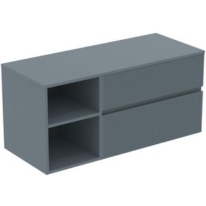 Wastafelmeubel 1202x505x558mm matt ashblue 2 laden Finesse E3438UQ