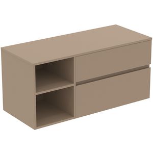 Wastafelmeubel 1202x505x558mm mat greige 2 laden Finesse E3438UP