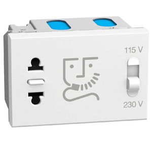 Doos a 5st. Light Now scheercontactdoos 230V - 3 mod - wit 5