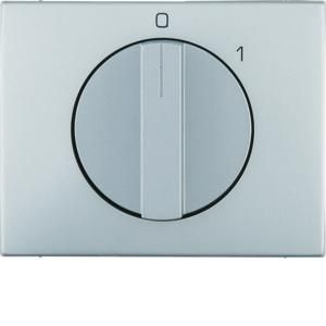 Afdek. v draaischakelaar berker K.1/K.5 aluminium
