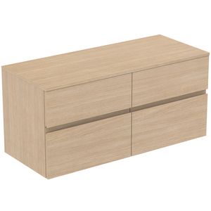Wastafelmeubel 1202x505x558mm white oak 4 laden Finesse