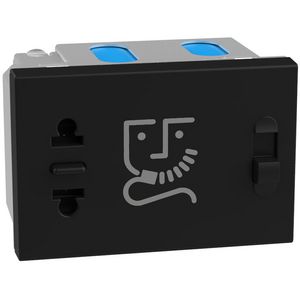 Doos a 5st. Light Now scheercontactdoos 230V - 3 mod - zwart 5