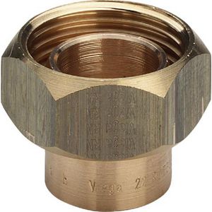 Schroefkoppeling 12x1/2 brons/blank VVE=10