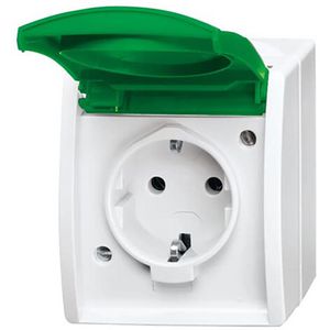 Tekstwandcontactdoos ra kd groen opb IP44 o-alpin (20 EWN-13-54)