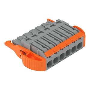 1-draads female steker Hendel Push-in CAGE CLAMP grij VVE=50