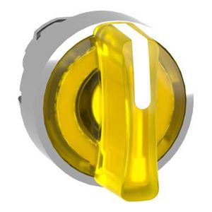 Kop keuzeschakelaar 3 pos Geel Verlicht Led Blijft in s XB4